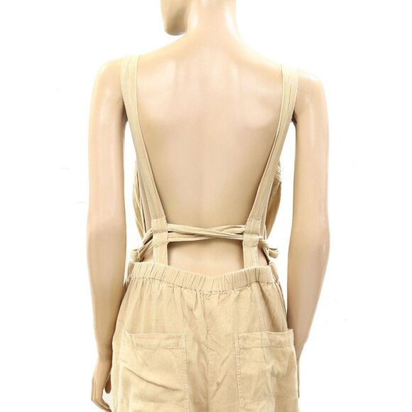 Free People Pretty Simple Utility One-Piece Jumpsuit Dress Wrap Solid XS 270115 - Picture 9 of 10